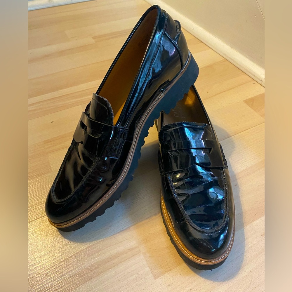 Franco Sarto patent leather penny loafers sz 9